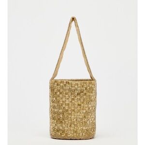 Zara Sequin Mini Bucket Bag